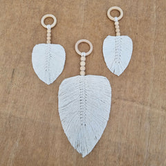 Lila Cotton Leaf Wall Hanging - Small