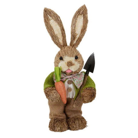 Miles Bunny Rabbit Straw Figurine