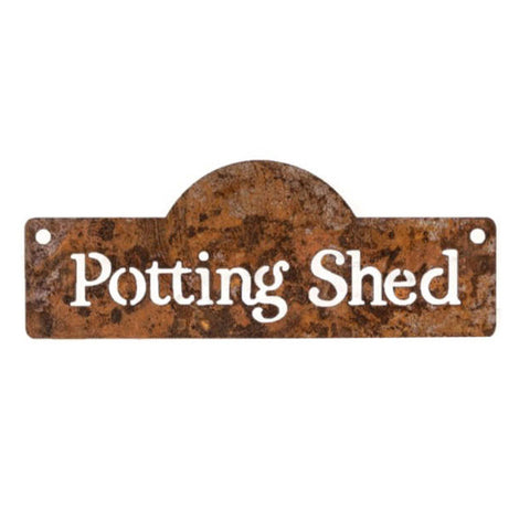 Potting Shed Metal Rustic Garden Sign