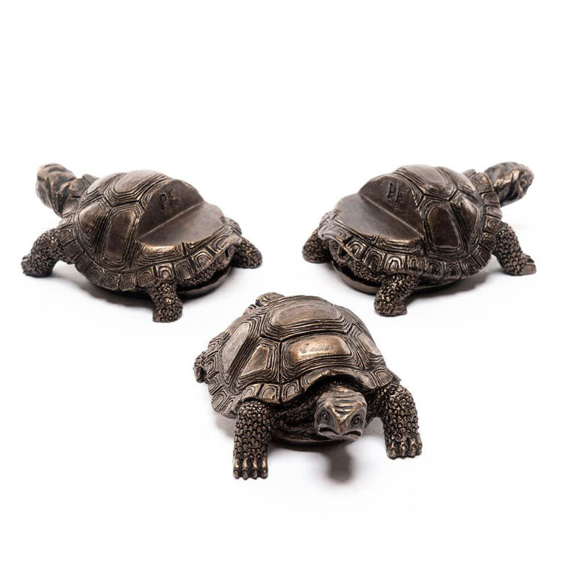 Potty Feet Antique Bronze Tortoise - Set of 3