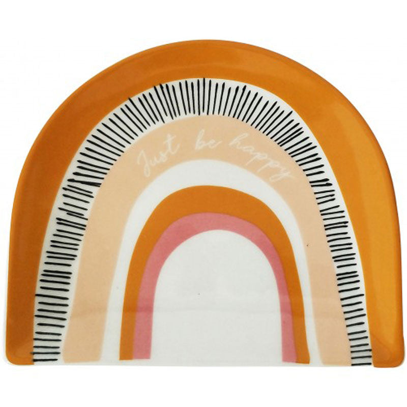 Just Be Happy Rainbow Trinket Dish - The Chic Nest