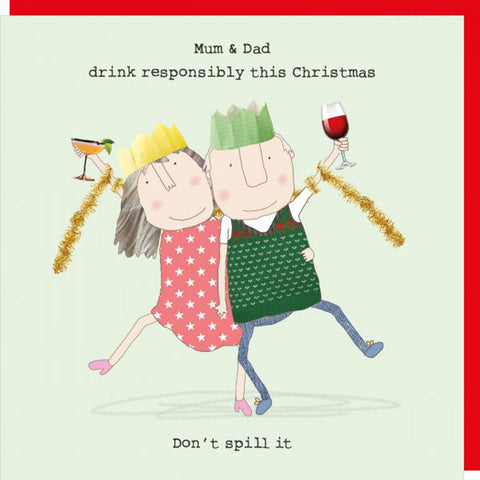 Rosie Made A Thing Christmas Card - Don't Spill It