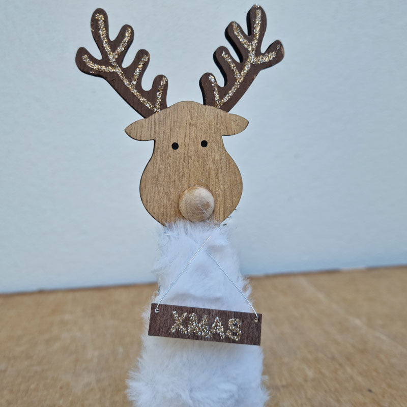 Xmas Reindeer - White